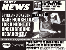 OXYGEN AND SPIKE TV PARTY EVITE